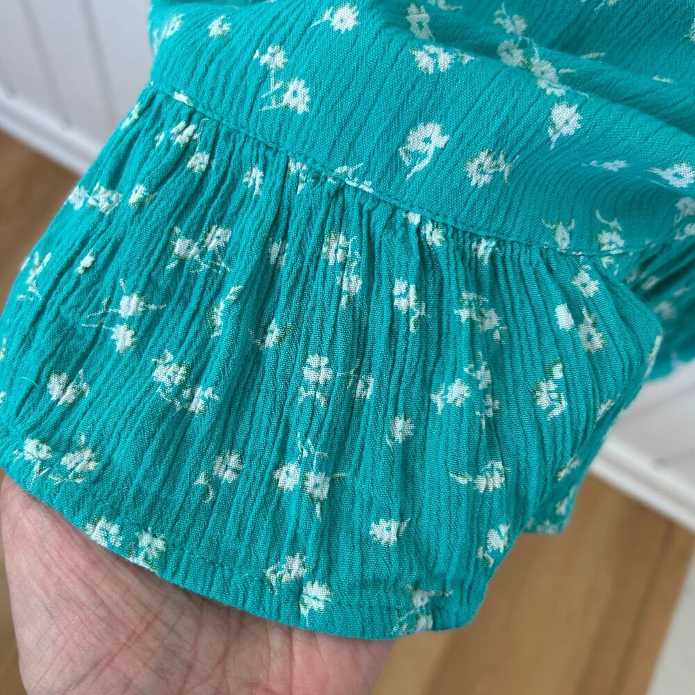 Billabong Floral Wrap Mini Dress Beach Surfer Boho Blue Women S - Picture 4 of 8